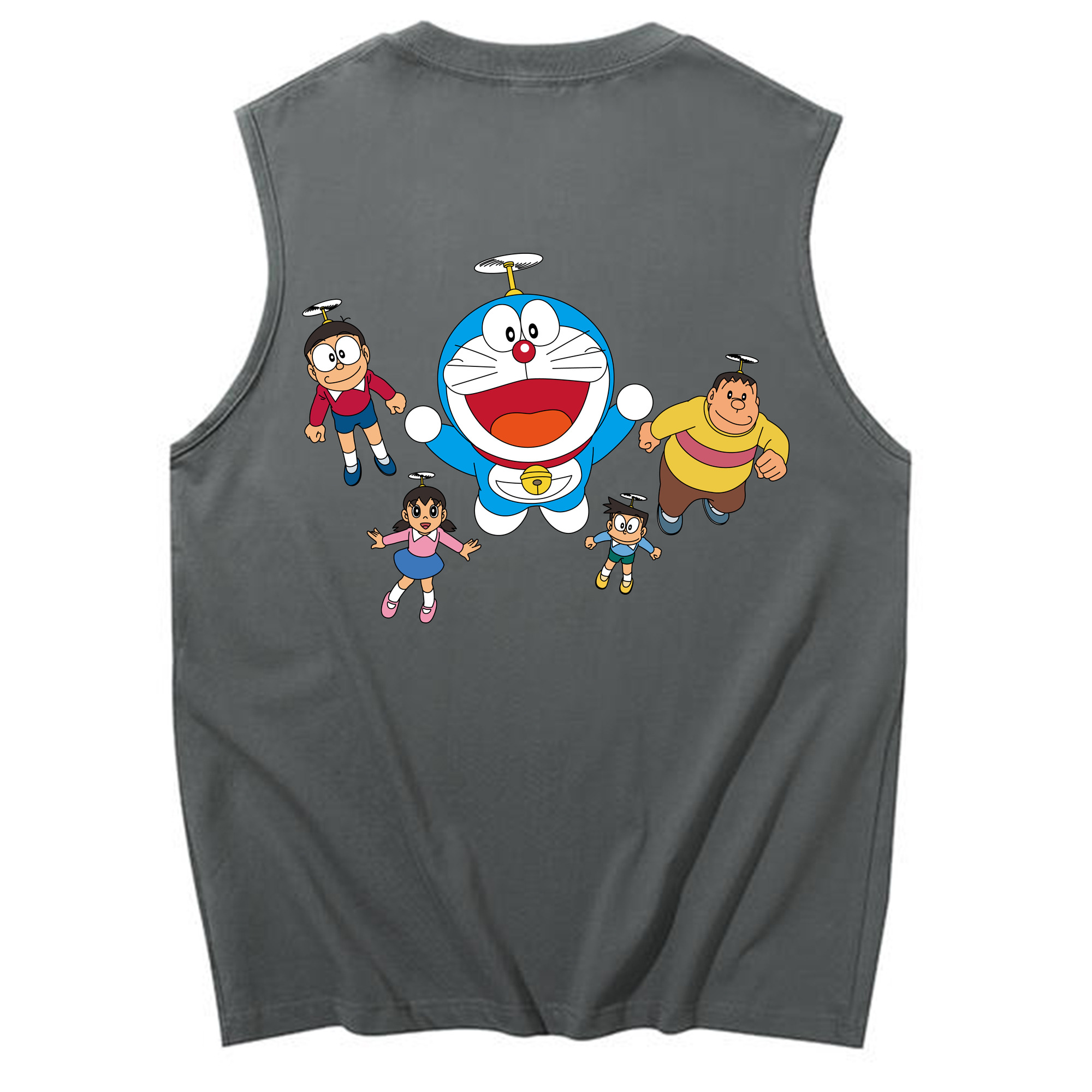 （画像用） ドラえもん 骨川 スネ夫 Doraemon Honekawa Suneo コットン100％タンクトップ（背面プリント）